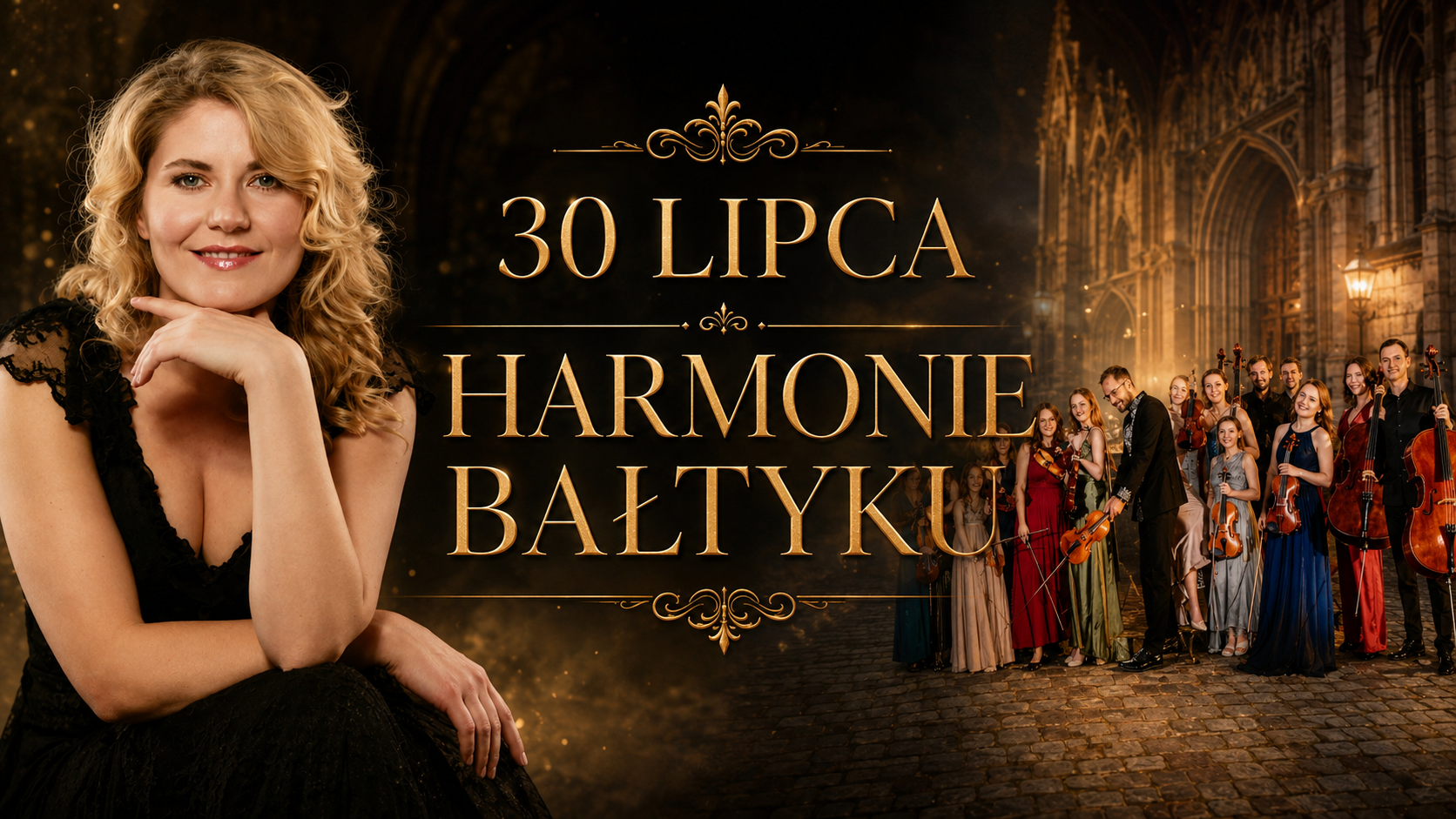 Harmonie Bałtyku 30 lipca koncert orkiestry i solistki Plakat wydarzenia